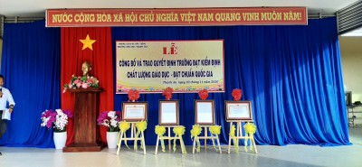 Trường Tiểu học Thanh Tân long trọng tổ chức Lễ Công bố và trao quyết định trường đạt kiểm định chất lượng giáo dục-Đạt chuẩn Quốc gia và Ôn lại truyền thống ngày nhà giáo Việt Nam 20/11.